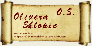 Olivera Sklopić vizit kartica